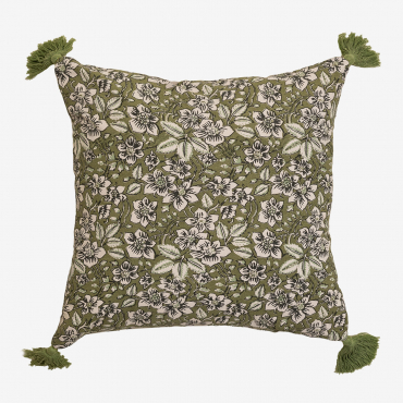 Cuscino Quadrato In Cotone (45x45 Cm) Odilon Verde Felce - Sklum
