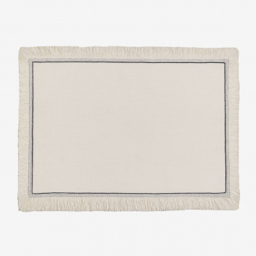 Tovaglietta In Cotone Vimisy Bianco Grigiastro - Sklum