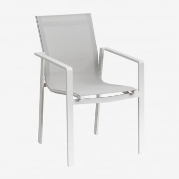 Sedia Da Giardino Impilabile Eika Gardenia Bianco - Sklum