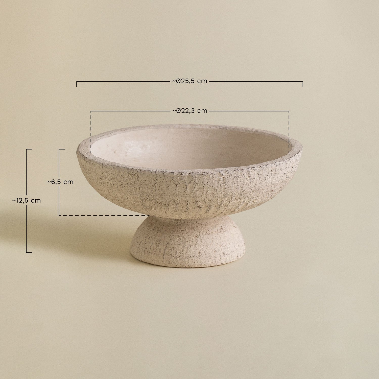 Ciotola decorativa ESKIL Ø20xH16 cm beige