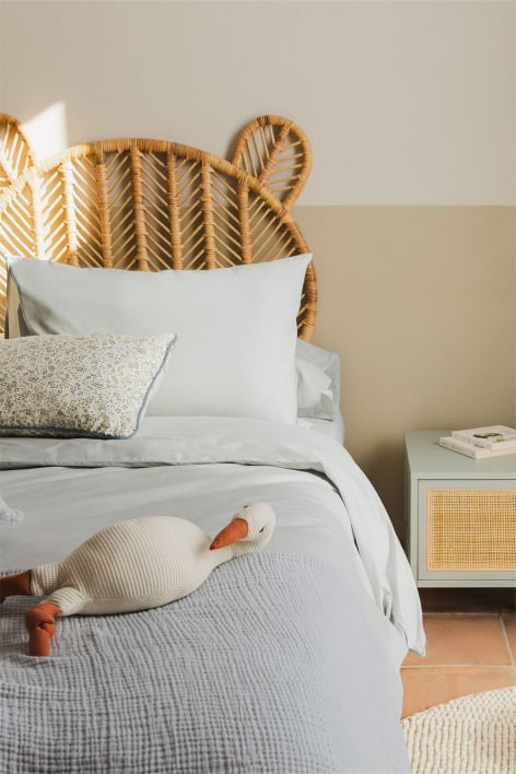 Copripiumino in cotone percalle 180 fili per letto da 90 cm Agassi