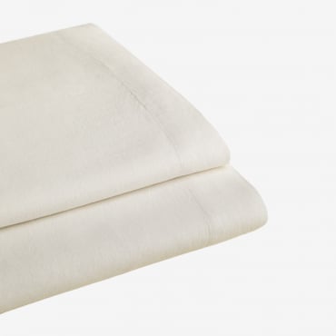 Lenzuolo Superiore In Lino Da 160g/m² Sorana Bianco & Letto 135/140cm (210 X 280 Cm) - Sklum