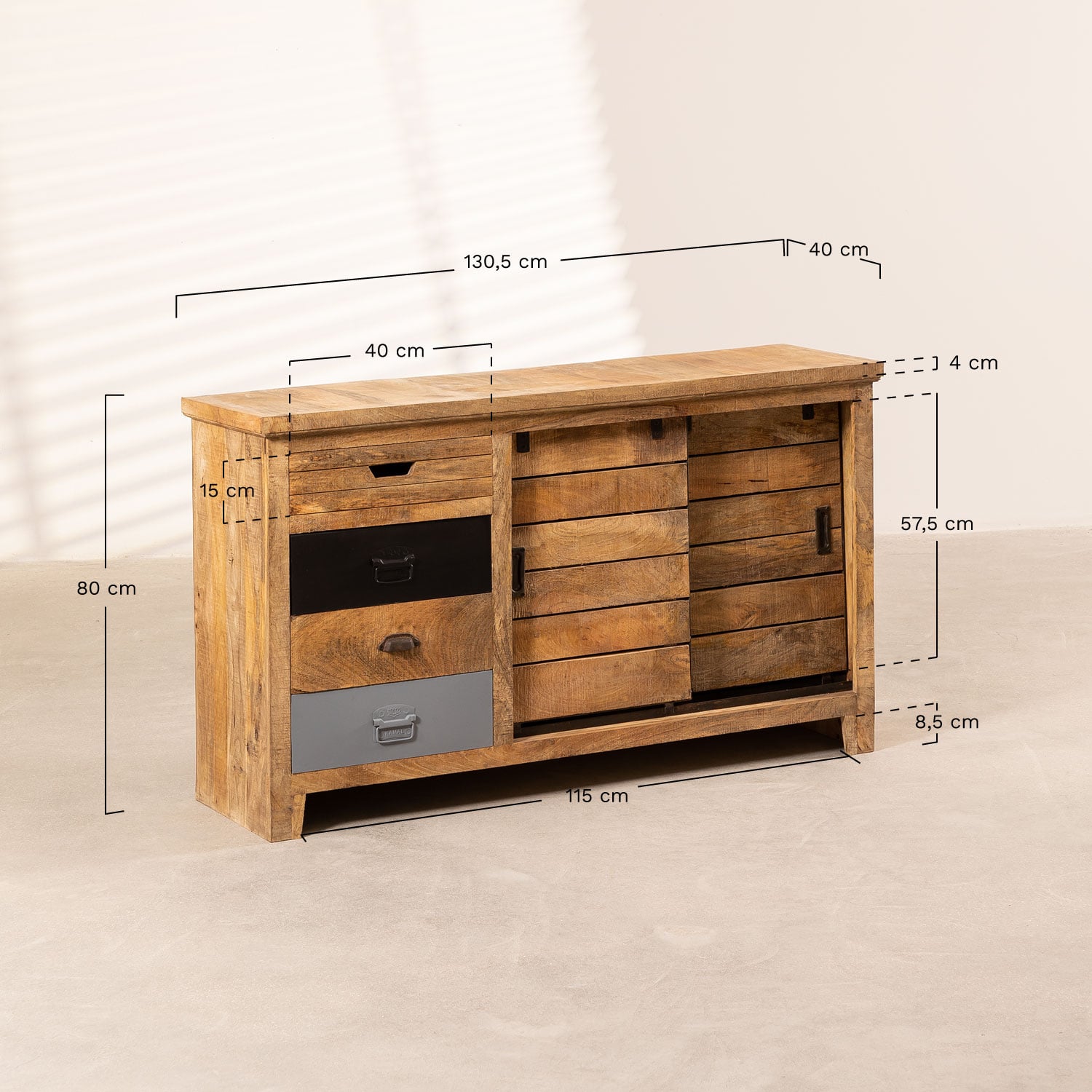 Credenza Ahdri, MISURE
