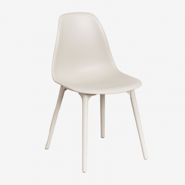 Set Di 4 Sedie Da Giardino Scand In Polipropilene Tapioca Beige - Sklum