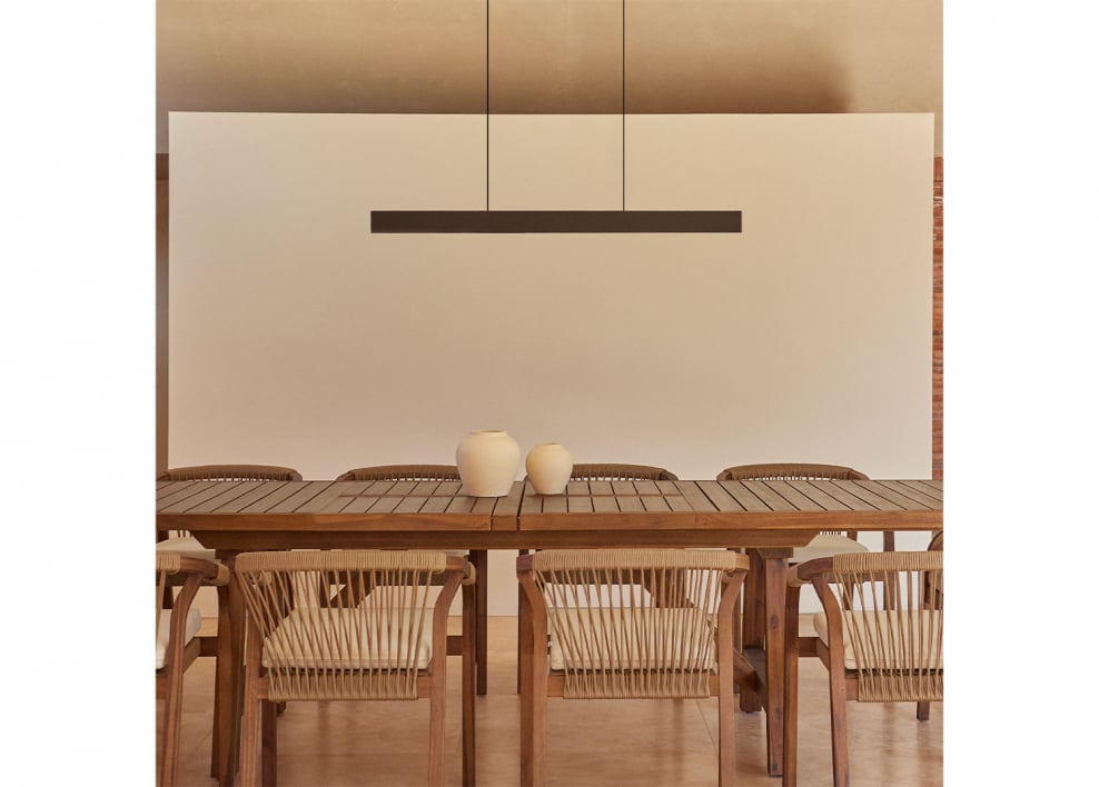 Lampada a sospensione lineare LED 120 cm in alluminio Astley