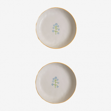 Confezione Da 2 Piatti Fondi In Gres Marneda Multicolore Classic - Sklum