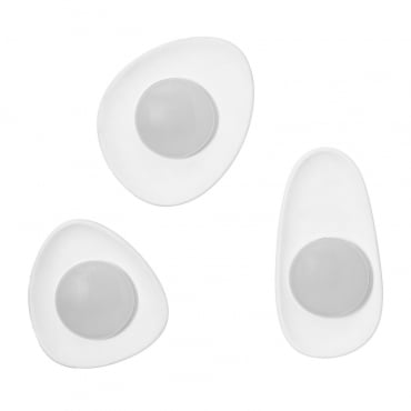 Set Di 3 Applique A Led In Gesso Givert Bianco - Sklum