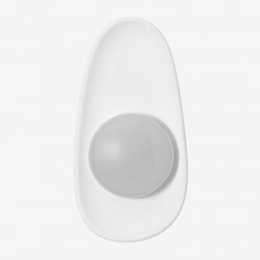 Lampada Da Parete A Led In Gesso Givet C - Sklum