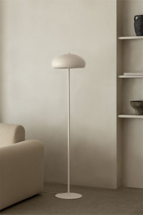 Lampada da terra in ferro Hilma - Tapioca Beige