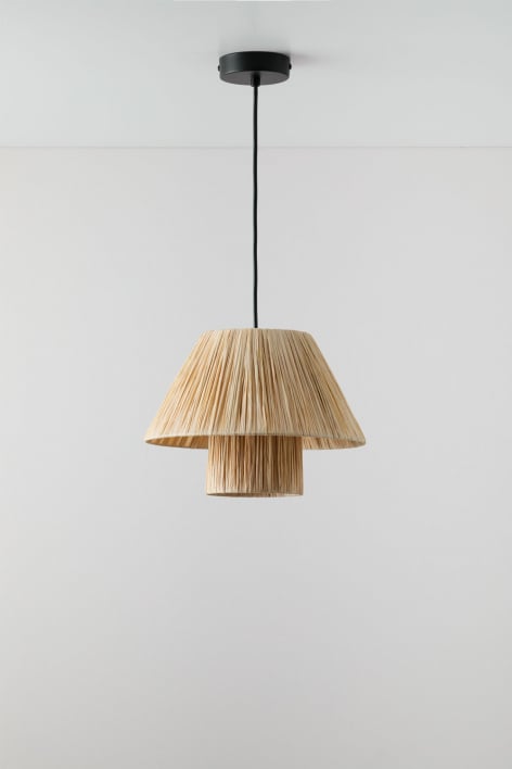 Lampada a sospensione in rafia Aruel Design