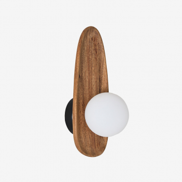 Lampada Da Parete Freidy In Legno Di Acacia ↑30 Cm - Sklum