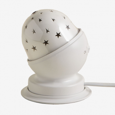 Lampada Da Tavolo Con Proiettore Di Stelle A Led Russell Kids Bianco - Sklum