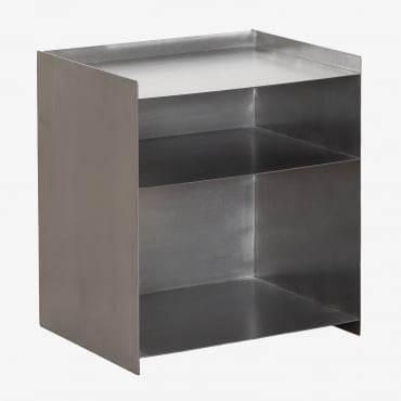 Comodino Rettangolare 45x35 Cm In Acciaio Inox Nolvia Acciaio - Sklum