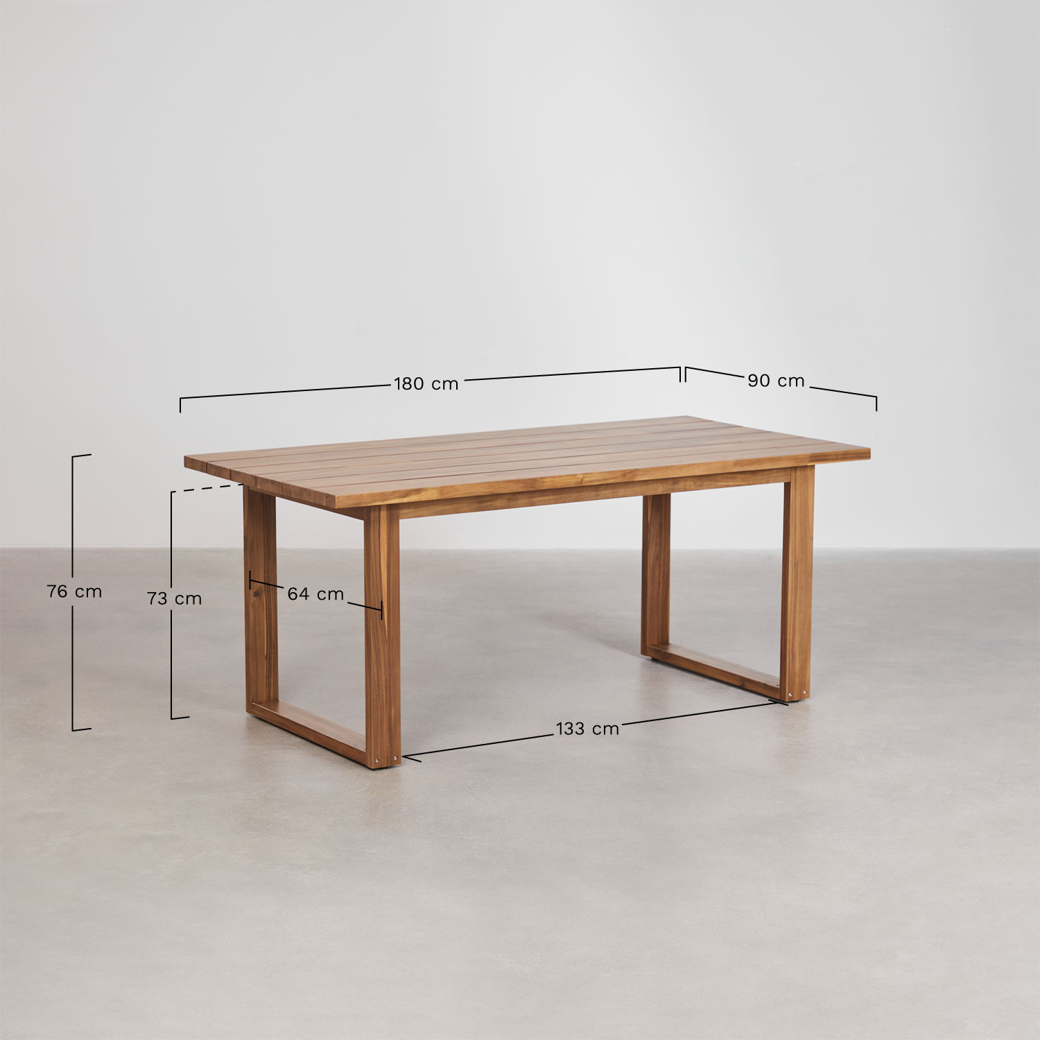 Tavolo Da Giardino In Legno Di Acacia 140x75x76 Cm - Con Foro Ombrellone, Per 6-8 Persone | Gambe In Metallo - Foto 7