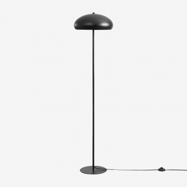 Lampada Da Terra In Metallo Hilma Nero - Sklum