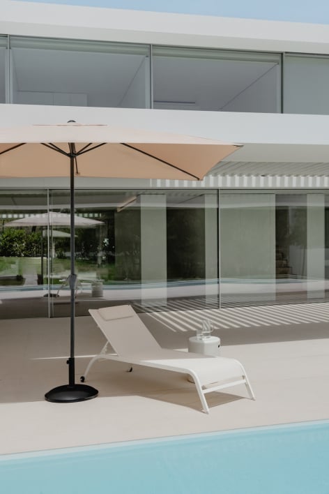 Ombrellone 200x300 cm in tessuto e alluminio Itzal - Rosa Incarnato Chiaro
