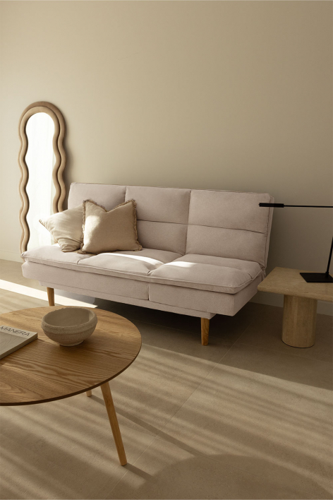 Divano reclinabile a 2 posti in tessuto Veka - Beige