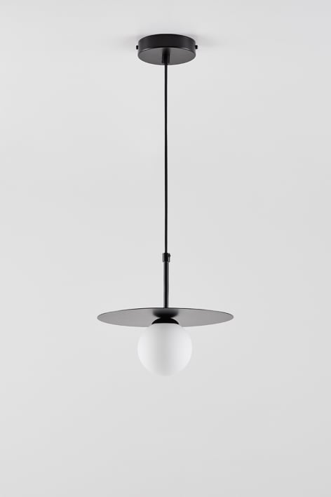 Lampada a sospensione da soffitto con sfera di cristallo Jorien - Nero