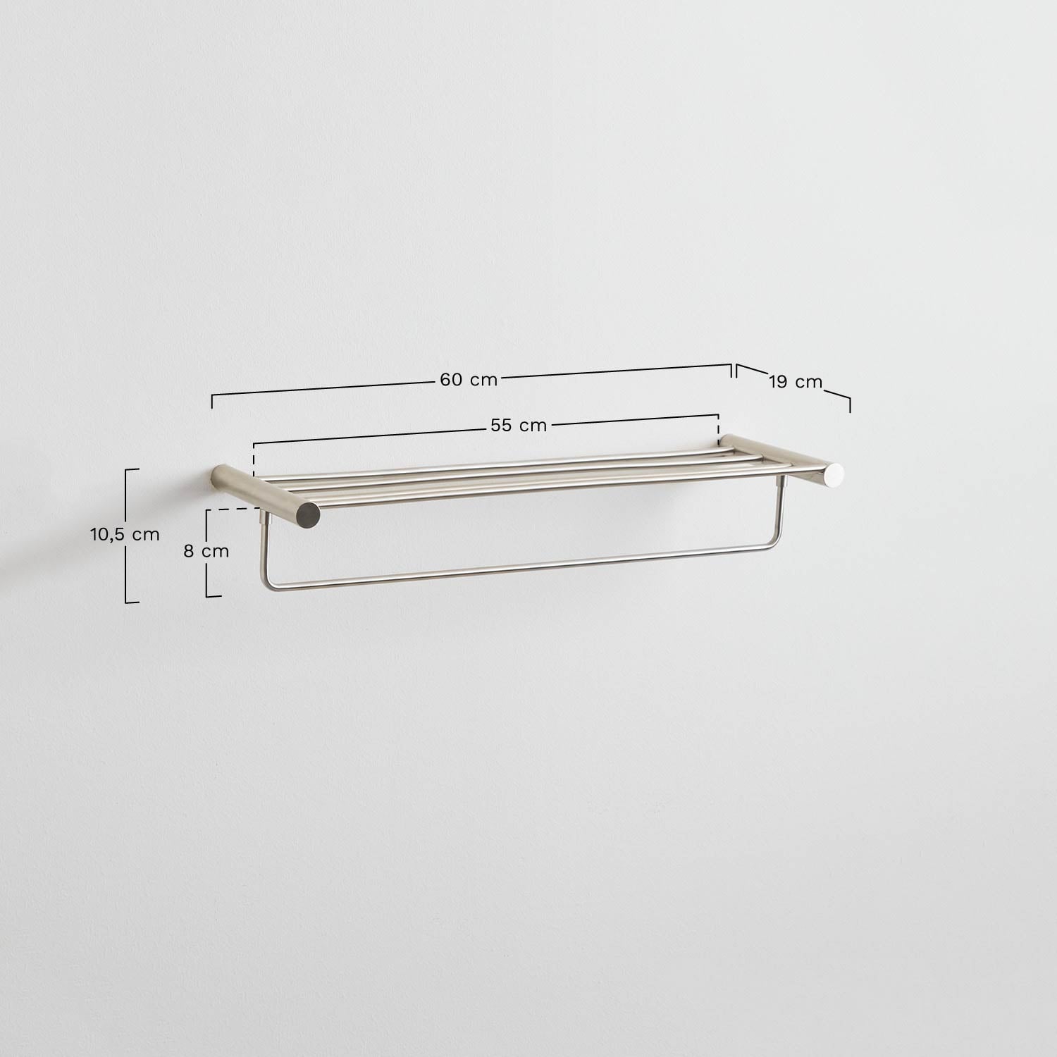 Porta Asciugamani Ad Anello Parete Bagno - ZGELIN In Acciaio Inox Nero Opaco - Design Moderno E Salvaspazio