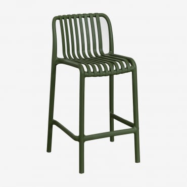 Confezione Da 4 Sgabelli Da Giardino Impilabili In Polipropilene Wendell Verde Pesto & ↑65 Cm - Sklum