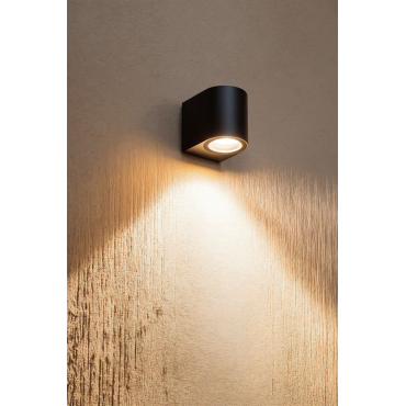 Lampada da parete da esterno grigio scuro con LED e luce dimmerabile a energia solare - Sonne