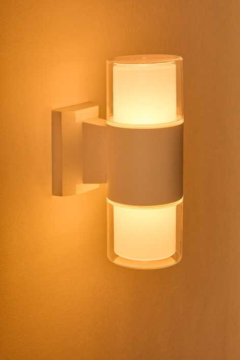 Applique da esterno LED in alluminio con 2 punti luce Fialon