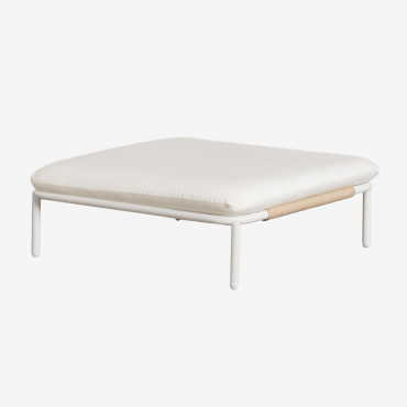 Pouf Per Divano Componibile Da Giardino Roubly Beige A Mandorla - Sklum