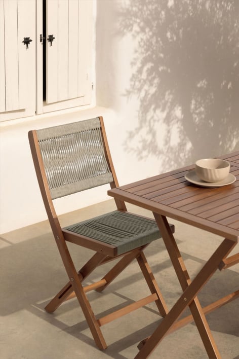 Confezione da 2 sedie da giardino pieghevoli Delawer Classic - Marrone Sabbia Chiaro