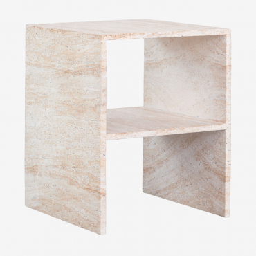 Comodino In Cemento Effetto Travertino Galia Travertine - Sklum