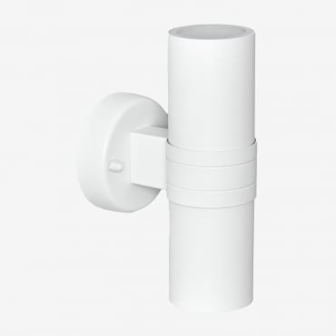 Applique Da Esterno In Acciaio Inox Con 2 Punti Luce Grivat Bianco - Sklum