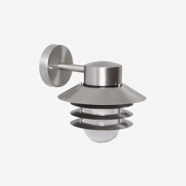 Lampada Da Parete Per Esterno Uvona In Acciaio Inox Grigio Cromato - Sklum