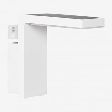 Lampada Da Parete Led Solare Da Esterno In Alluminio Luxore Bianco - Sklum