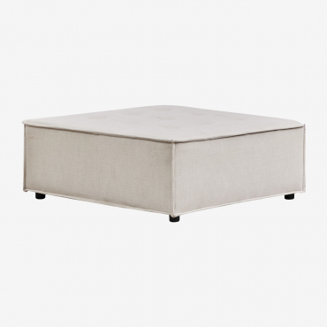 Pouf In Tessuto Vermont Tessuto Beige Crema - Sklum