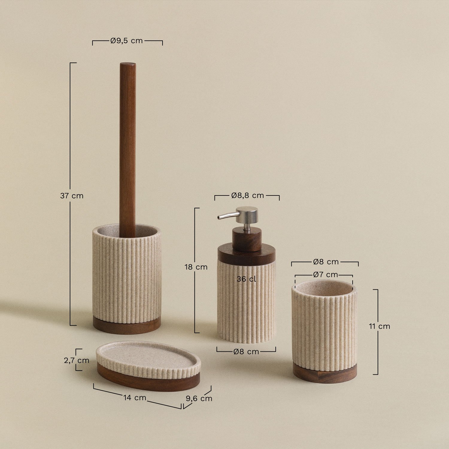 Set da bagno Wassila, MISURE