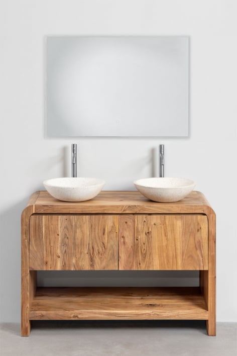 Set di mobili da bagno in legno Vacry - Acacia Marrone