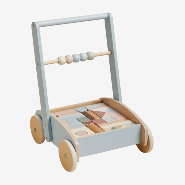 Passeggino Girello Multi-attività In Legno Per Bambini Soriento Multicolore Fresh - Sklum