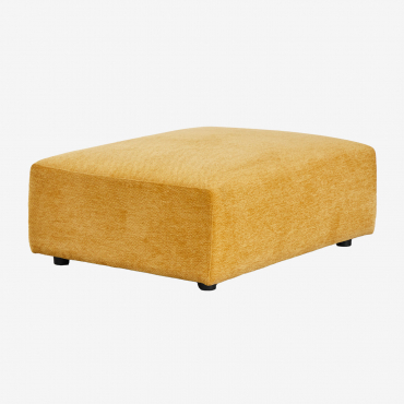 Pouf (105x85 Cm) Per Divano Componibile Bruna Tessuto Ciniglia Senape - Sklum
