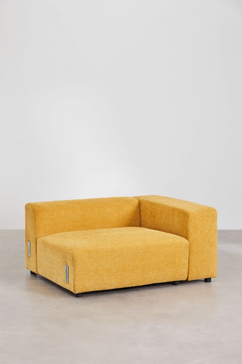 Modulo angolare destro 135x113 cm con bracciolo alto per divano modulare Bruna