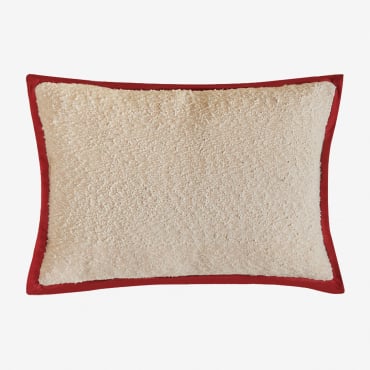 Cuscino Rettangolare 35x50 Cm In Tessuto Bouclé Renildo Gardenia Bianco - Sklum