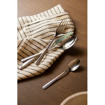 Set Posate 16 Pezzi Inossidabile – Forchette E Cucchiai Da Tavola E Insalata, Nero, Ergonomici