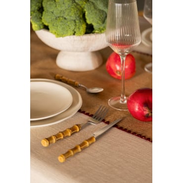 Forchette Da Aperitivo AnSaw 16 Pezzi: Posate In Acciaio Inox Con Manico A Foglia Nera, 11,9 Cm