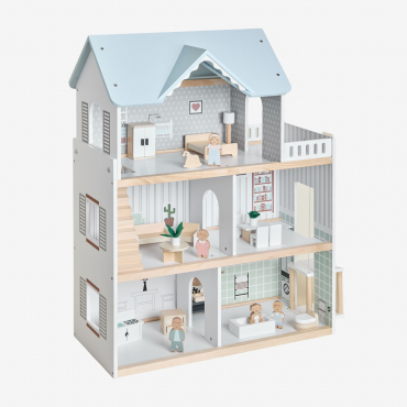 Casa Delle Bambole In Legno Elizabeth Kids Colori Naturali - Sklum