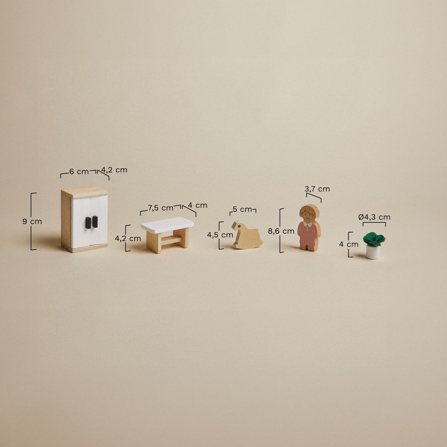 Casa delle bambole in legno Elizabeth Kids  , MISURE