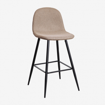 Confezione Da 2 Sgabelli Alti Glamm Grigio Talpa & ↑75 Cm & Nero - Sklum