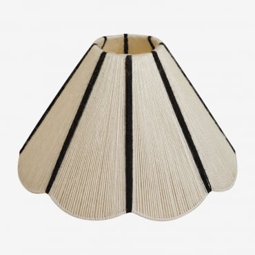 Paralume In Lana Irais Bianco - Nero - Sklum