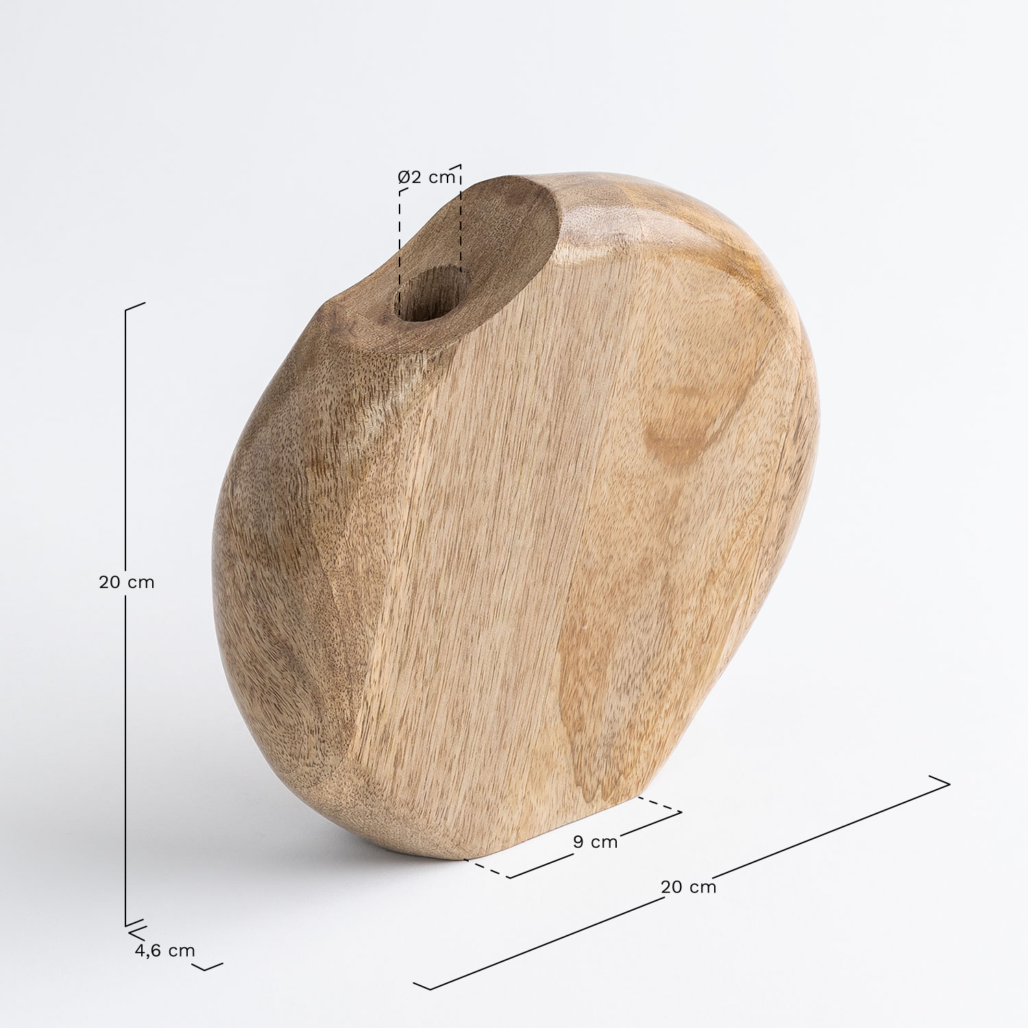 Vaso in legno di mango Sikkim    , MISURE