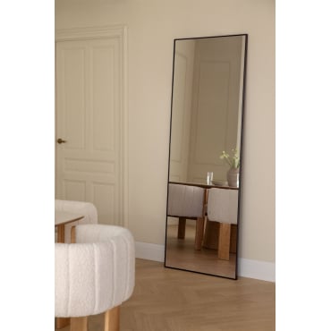 Specchio Da Parete Nero 66x96cm - Design Finestra Con Cornice Alluminio - Foto 3