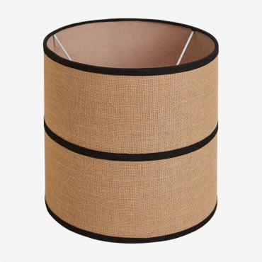 Paralume In Juta E Cotone Olinda Nero & Ø30 Cm - Sklum