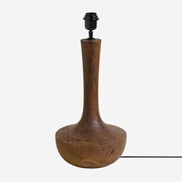 Base Per Lampada Da Tavolo ↑45 Cm In Legno Di Mango Sintra Maniglia In Legno Scuro - Sklum