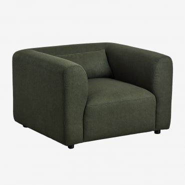 Poltrona Imbottita Fogler Ciniglia Verde Salvia - Sklum
